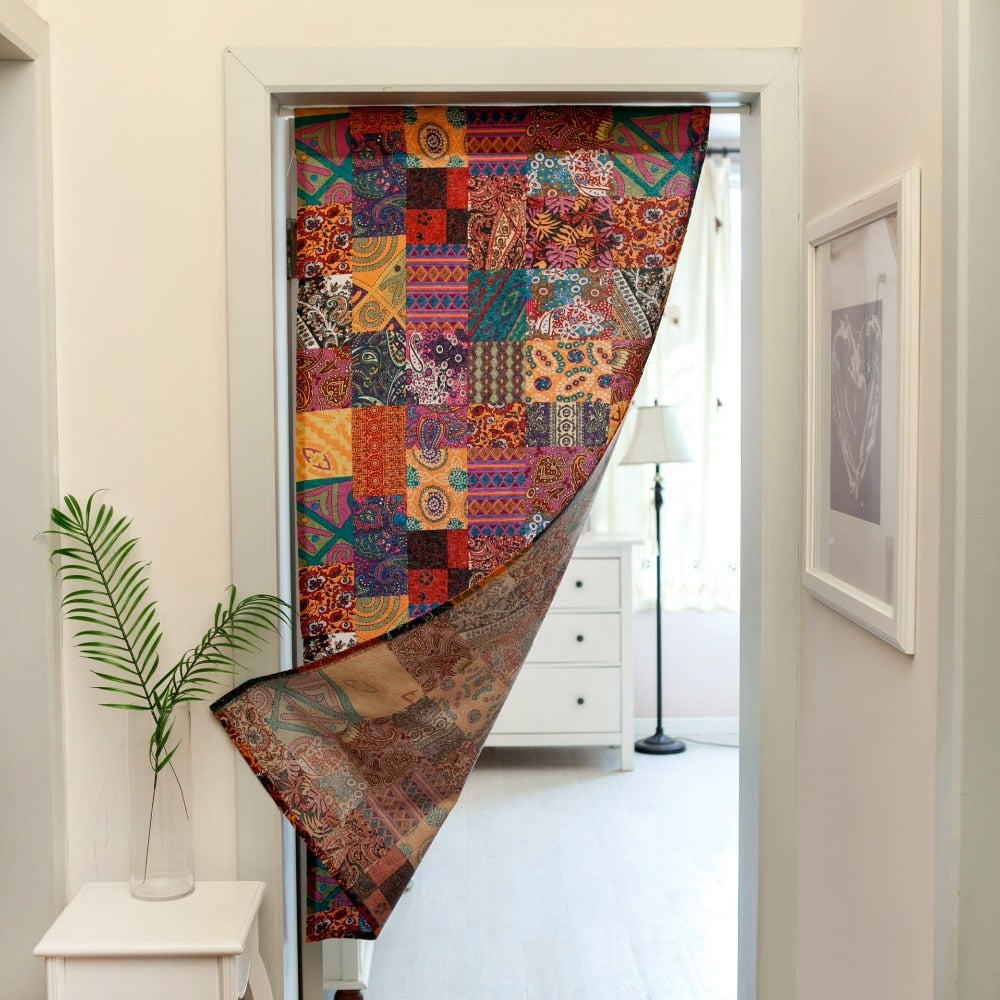 Patchwork Printed Curtain Panel